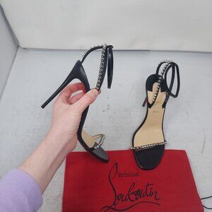 Christian Louboutin So Me Black Stud Spike Heel Sandal